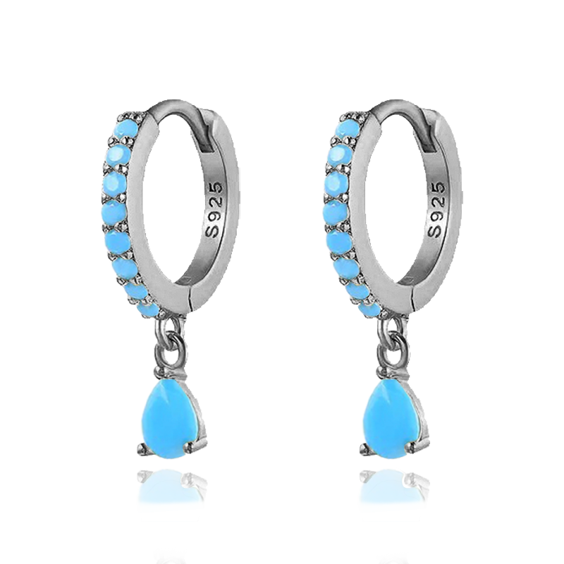 Ayla Turquoise Silver Earrings