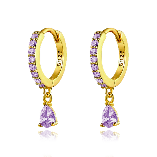Ayla Lilac Gold Earrings
