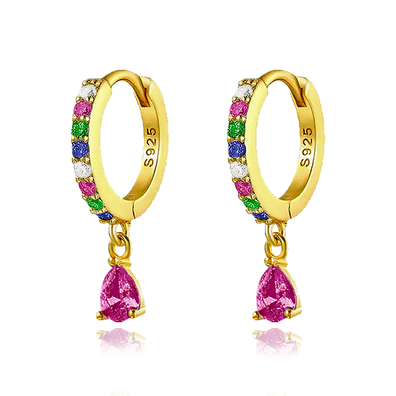 Ayla Colorful Gold Earrings