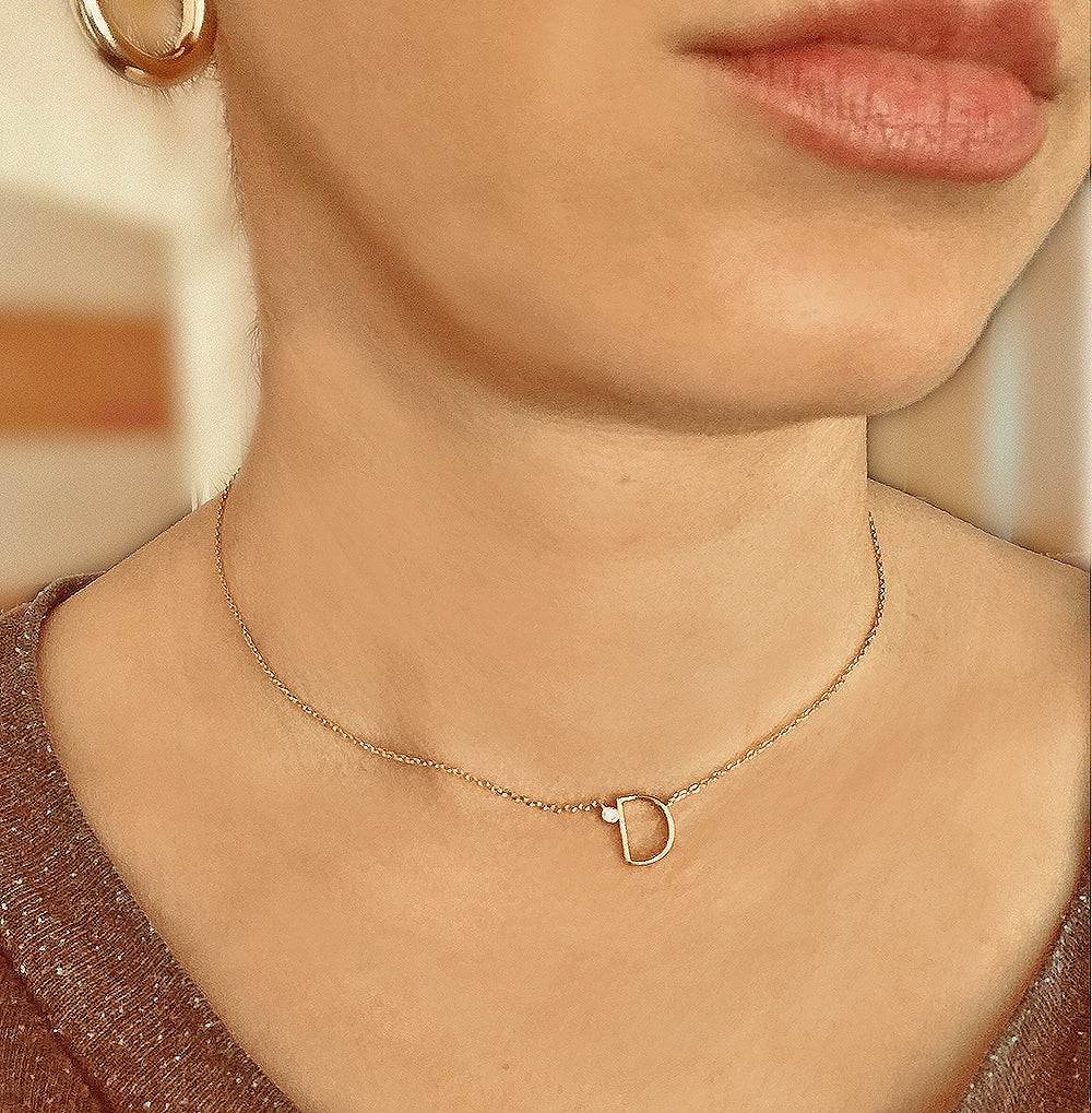 Minimal Initial Necklace 