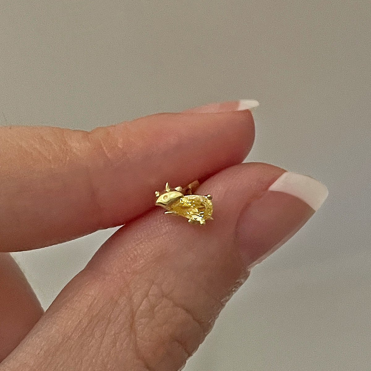 Yellow Dino Earring