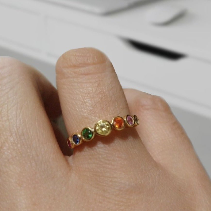 Rainbow Gold Ring 