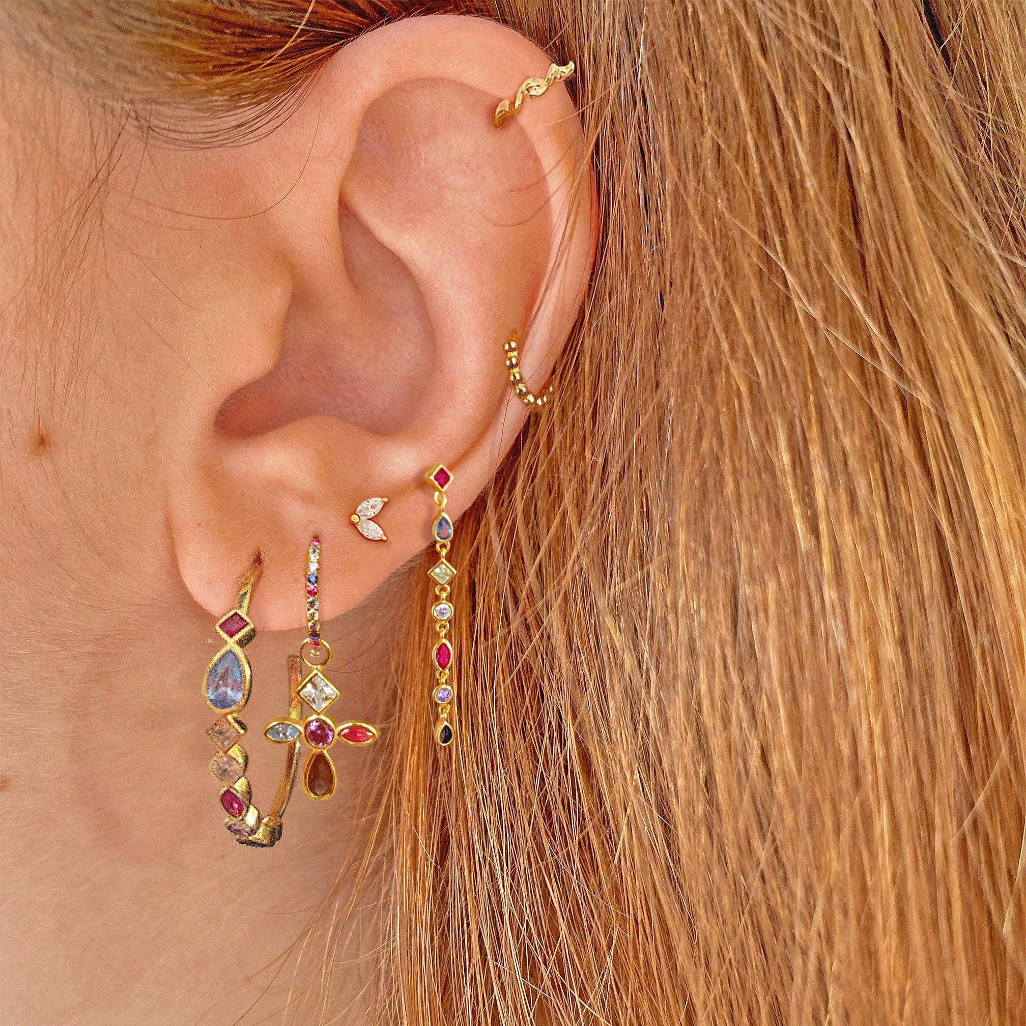 Long Briseis Gold Earrings 