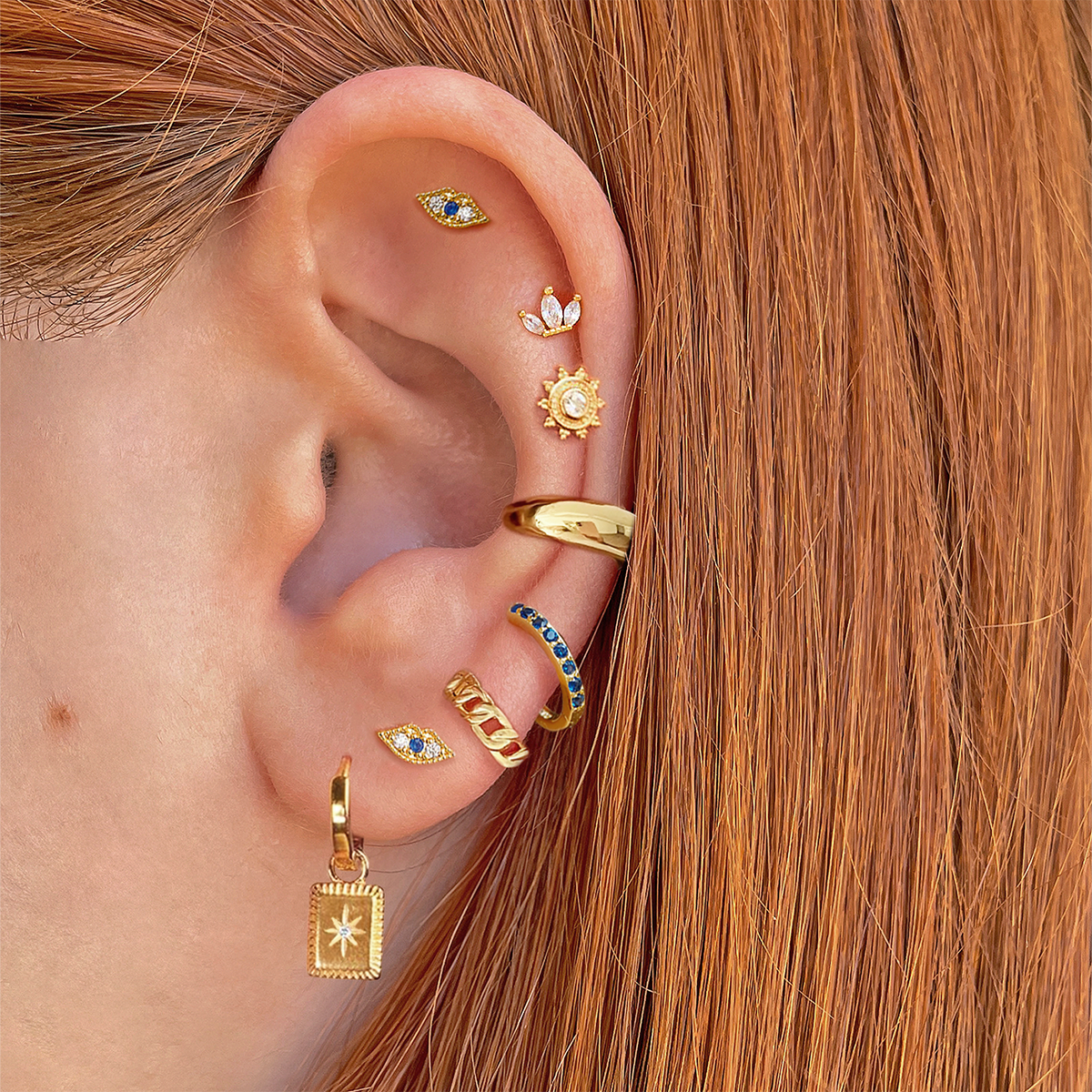 Gold Apollo Earring