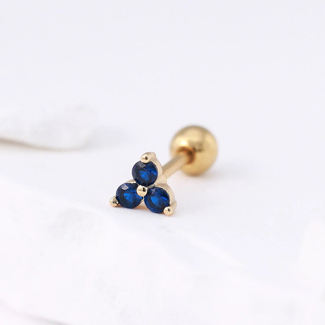 Blue Clover Earring