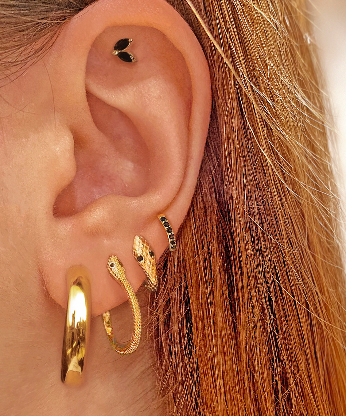 Open Lua Gold Hoops 25 mm 