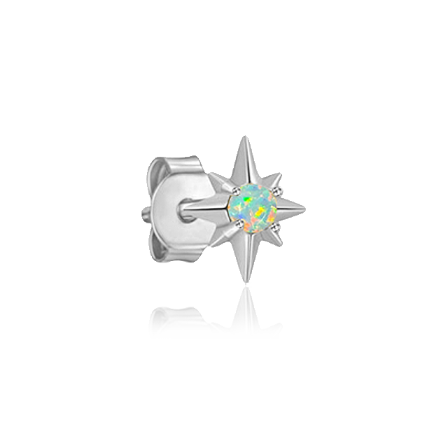 Stella Opal Silver Earring