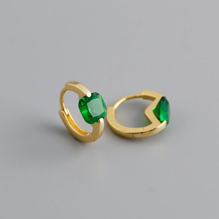 Meg Green Gold Earrings 
