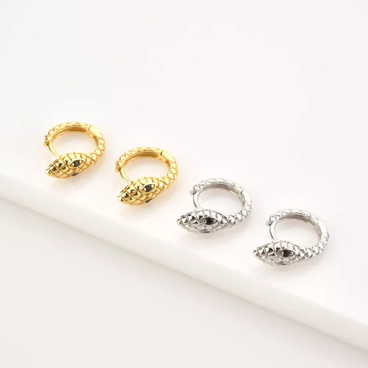 Silver Cobra Earrings 