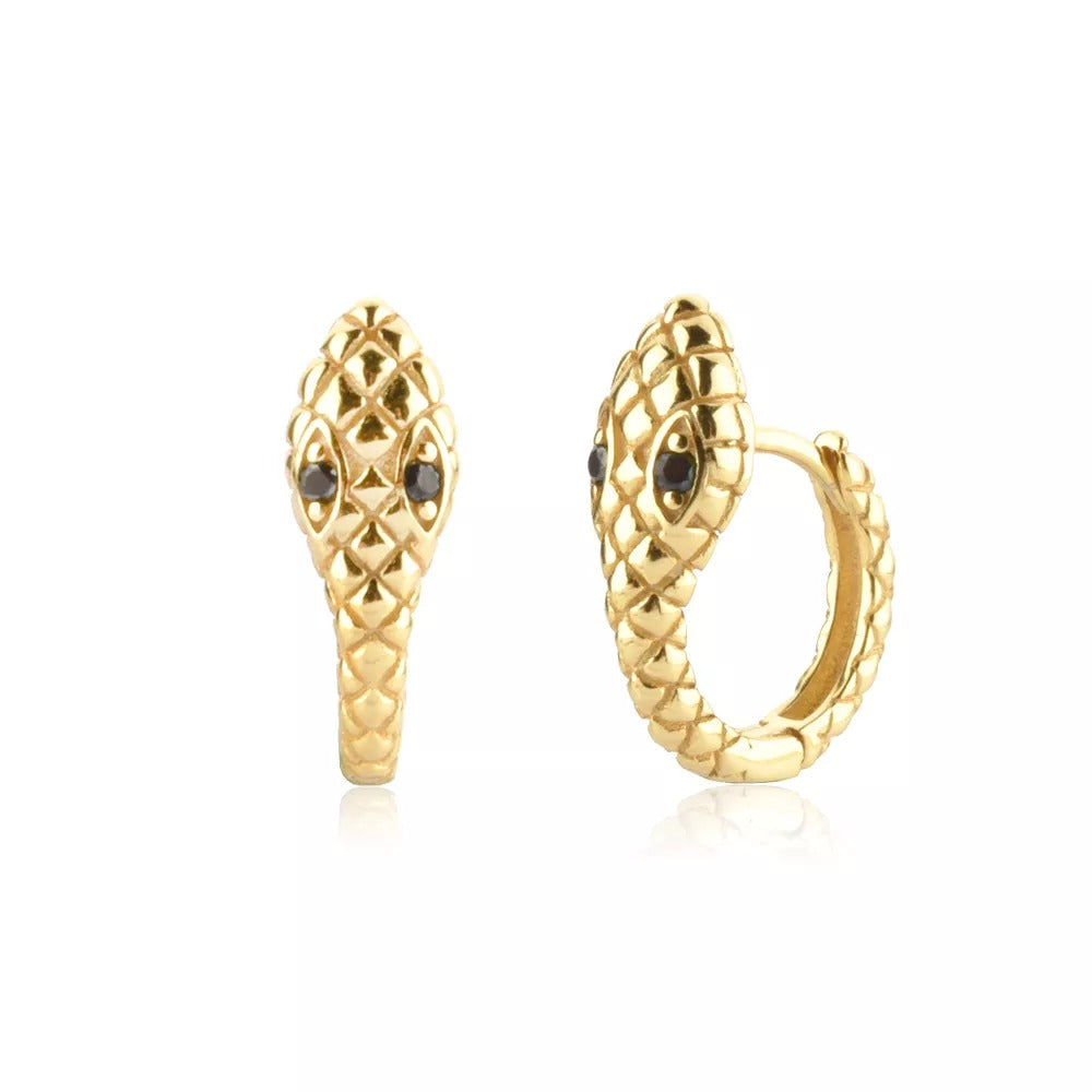 Gold Cobra Earrings 