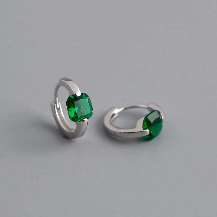 Aros Meg Green Plata