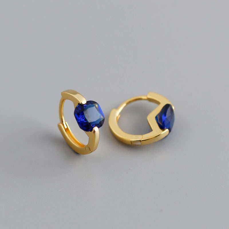 Meg Blue Gold Earrings 