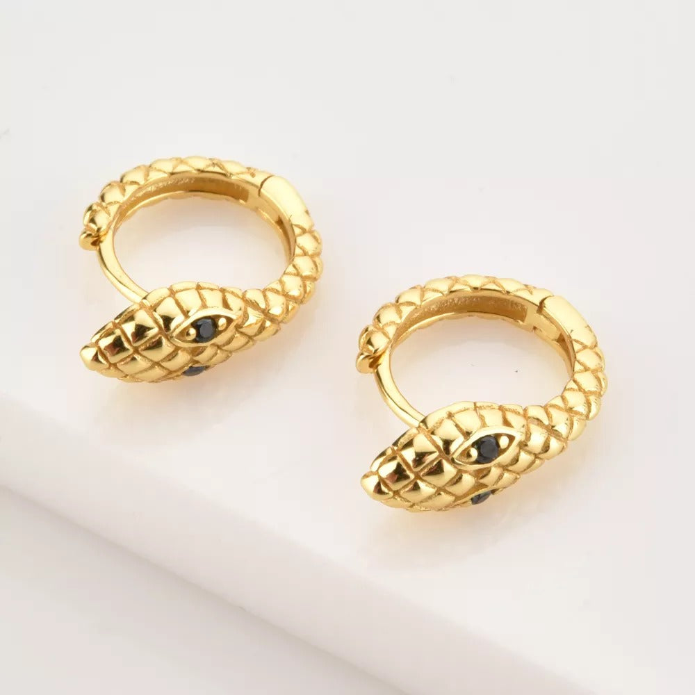 Gold Cobra Earrings 