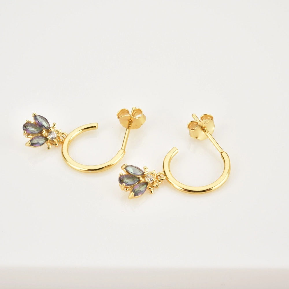 Gold Beetle Earrings