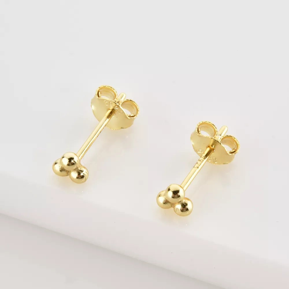 Gold Mini Balls Earring