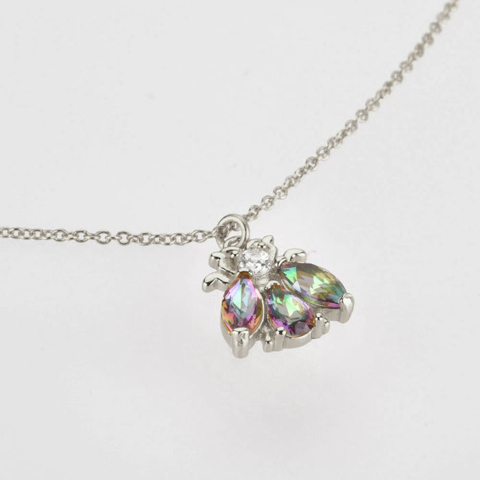 Silver Beetle Necklace 