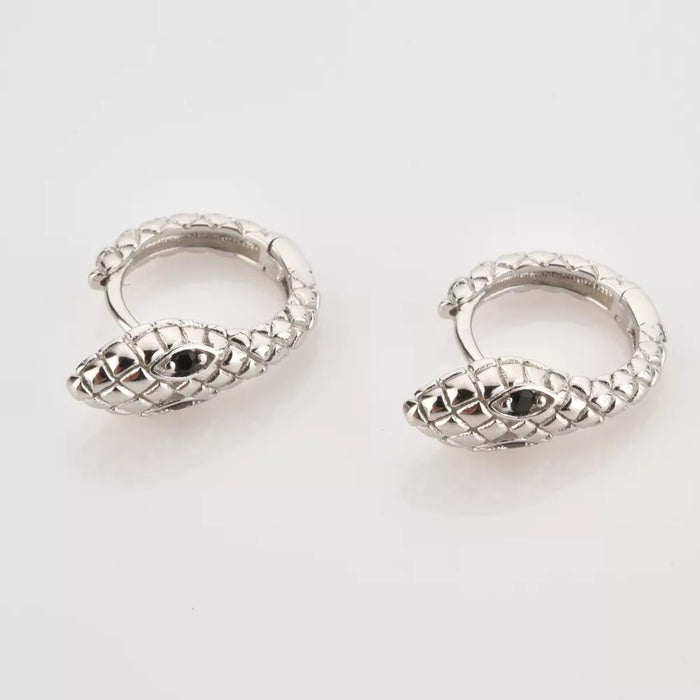 Silver Cobra Earrings 