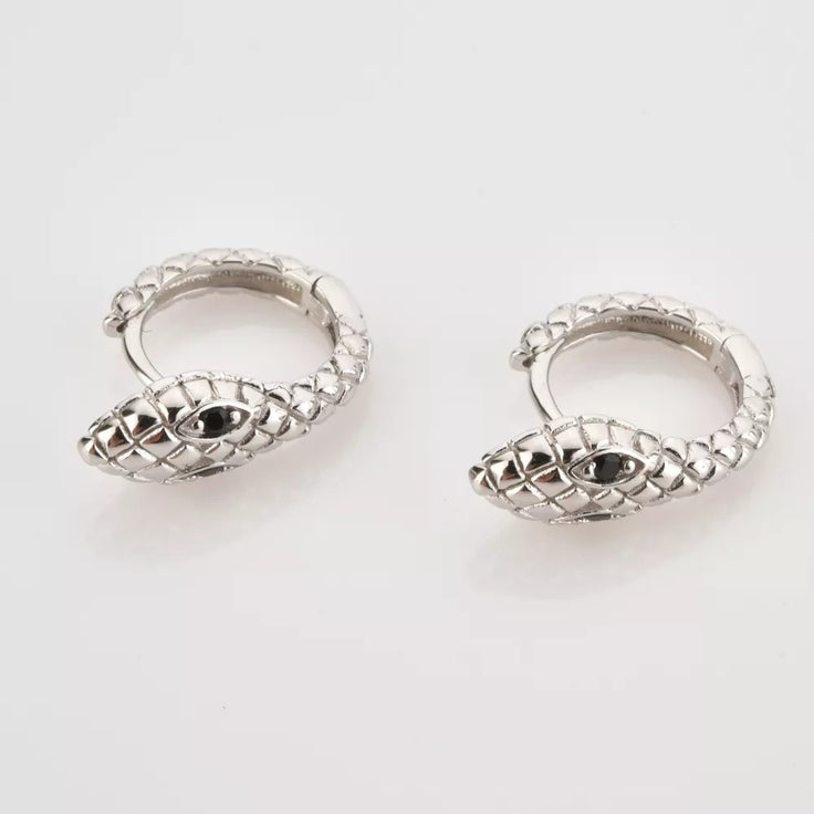 Silver Cobra Earrings 