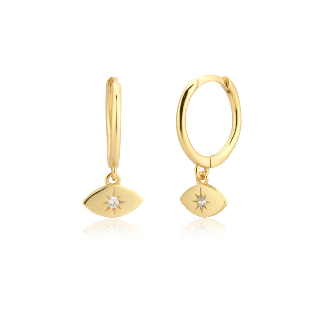 Gold Eyesclum Earrings 