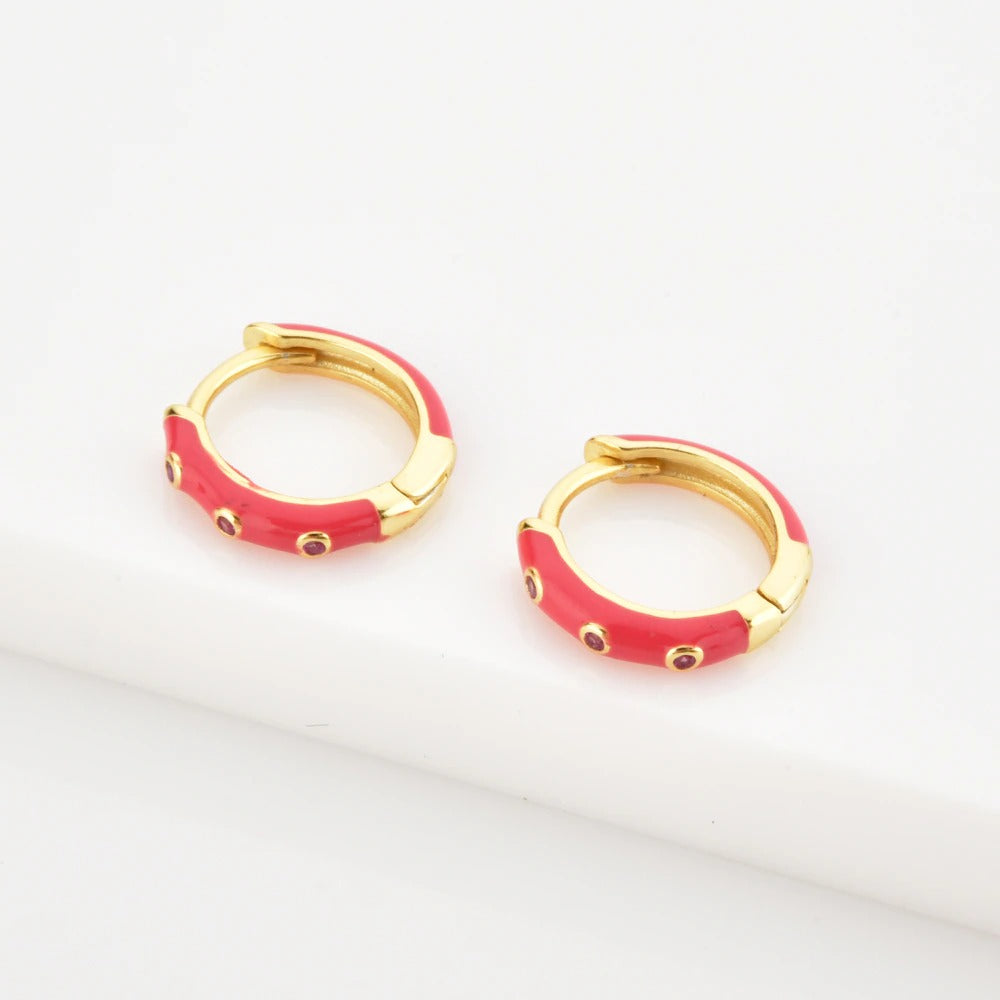 Mini Lara Red Hoops 