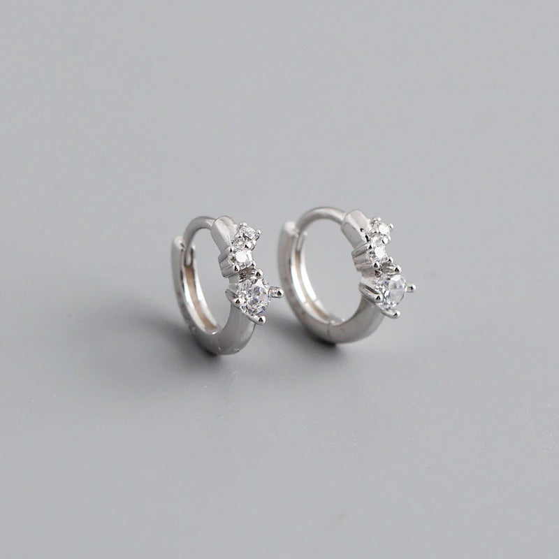 Silver Mini Alia Hoops 