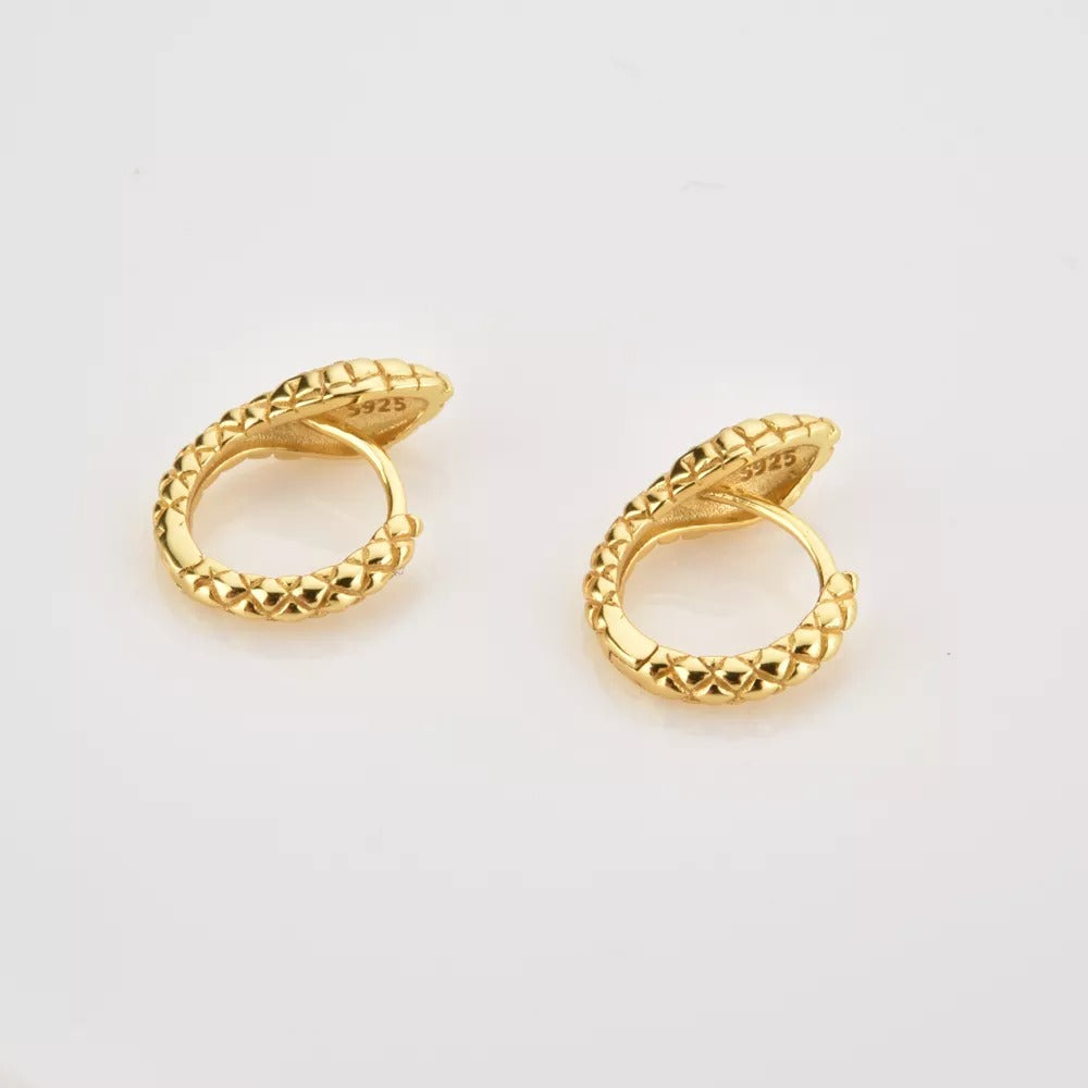 Gold Cobra Earrings 