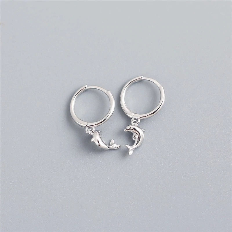 Silver Dolphin Earrings 