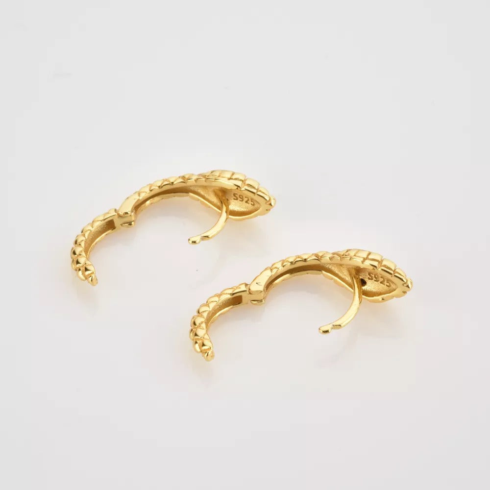 Gold Cobra Earrings 