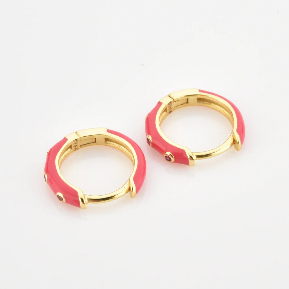 Mini Lara Red Hoops 