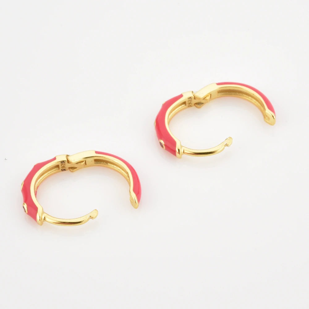 Mini Lara Red Hoops 