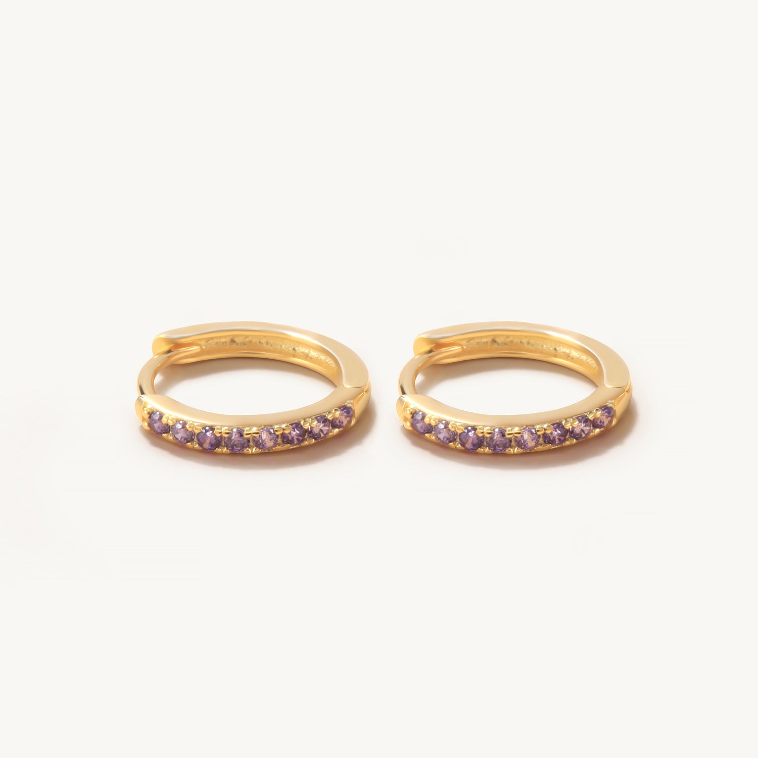 Lilac Gold Hoop - 9mm