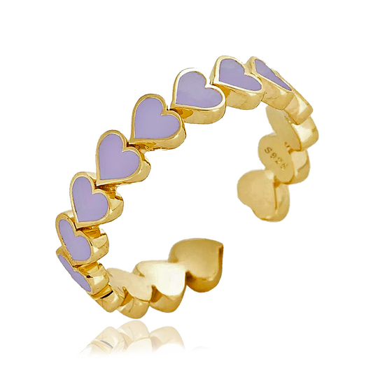 Hearts Lilac Ring
