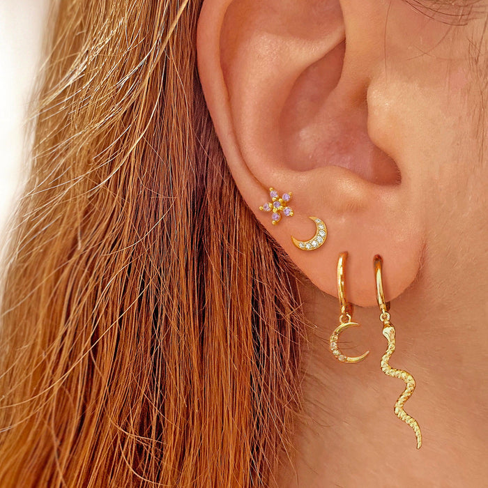 Pendientes White Margarita Oro