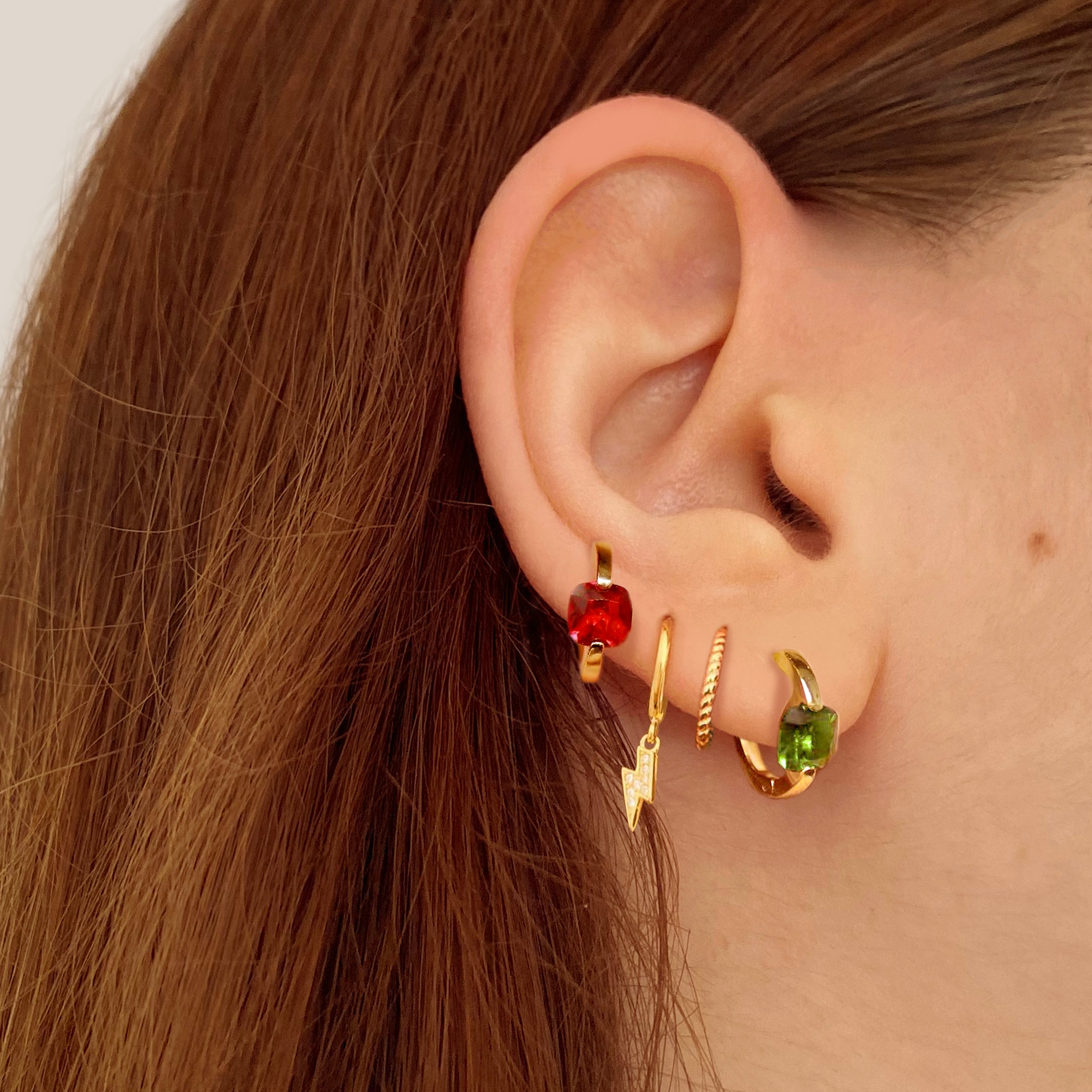 Meg Red Gold Earrings 