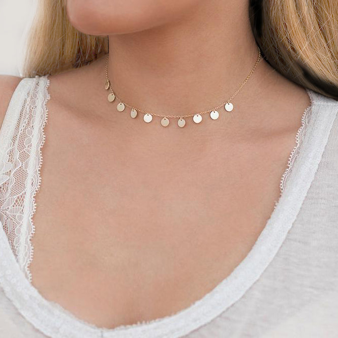 Silver Circles Choker 