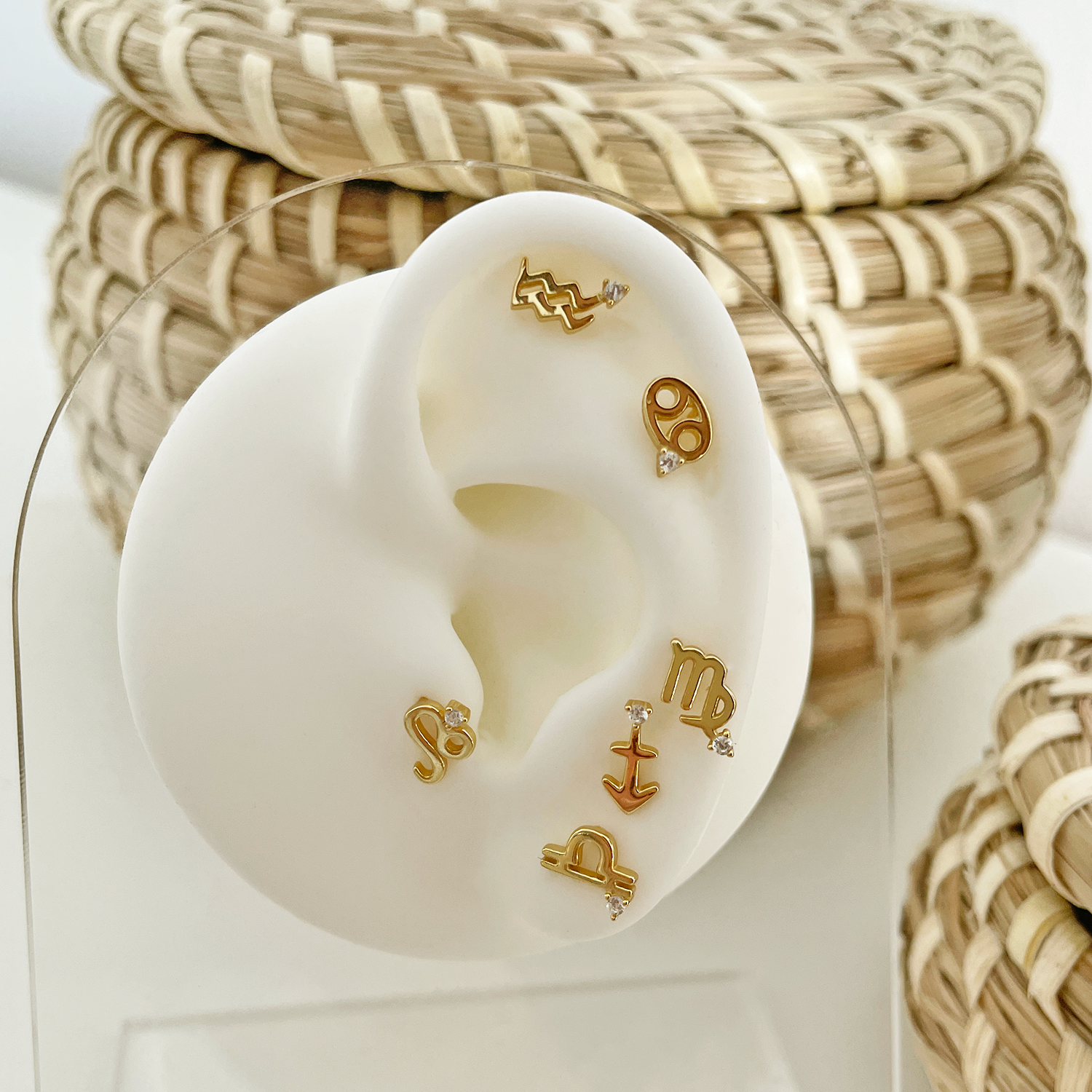 Pendiente Mini Zodiaco Oro