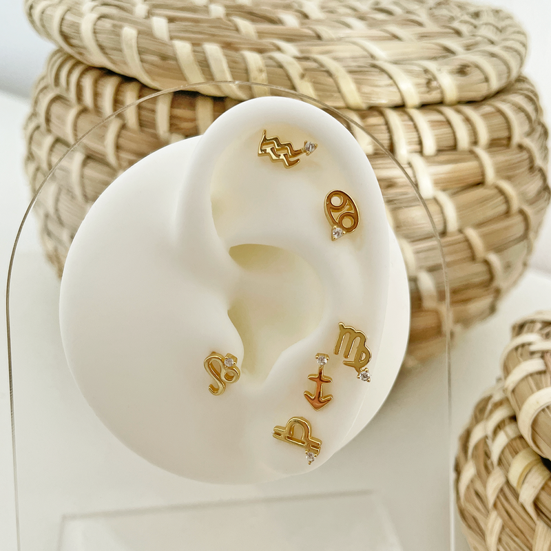 Pendiente Mini Zodiaco Oro