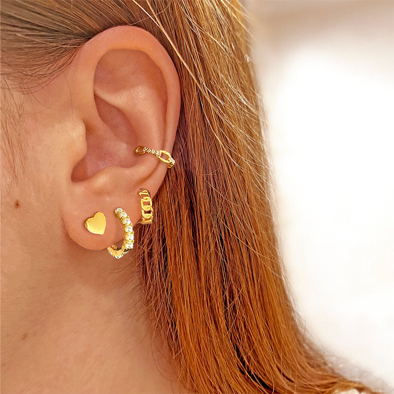 Gold Heart Earring