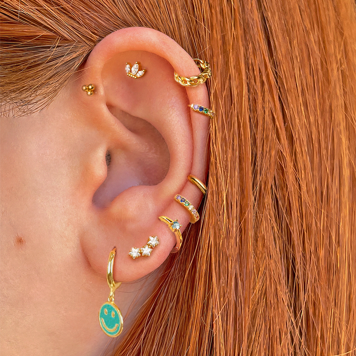 Emery Light Blue Hoops