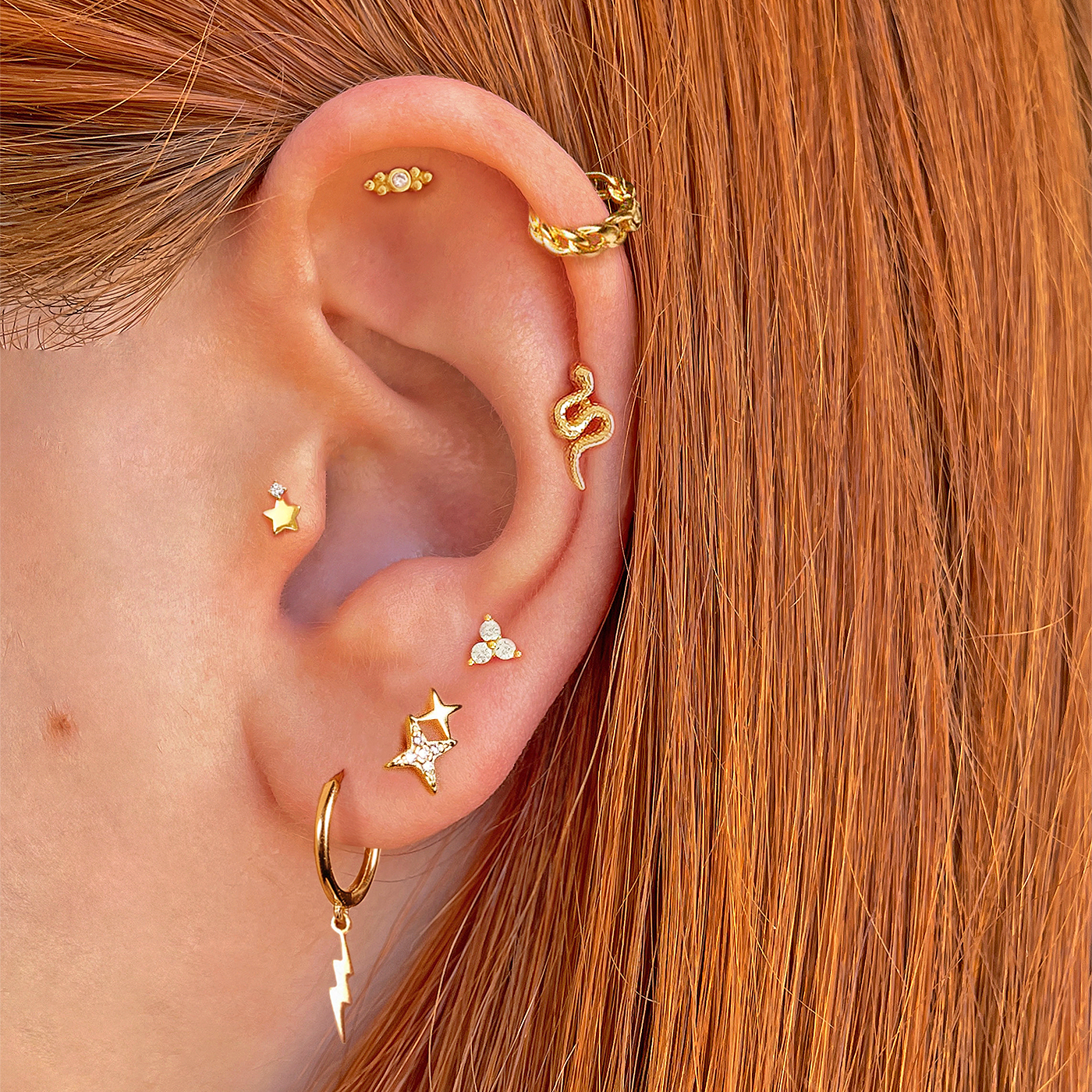 Zan Gold Earring