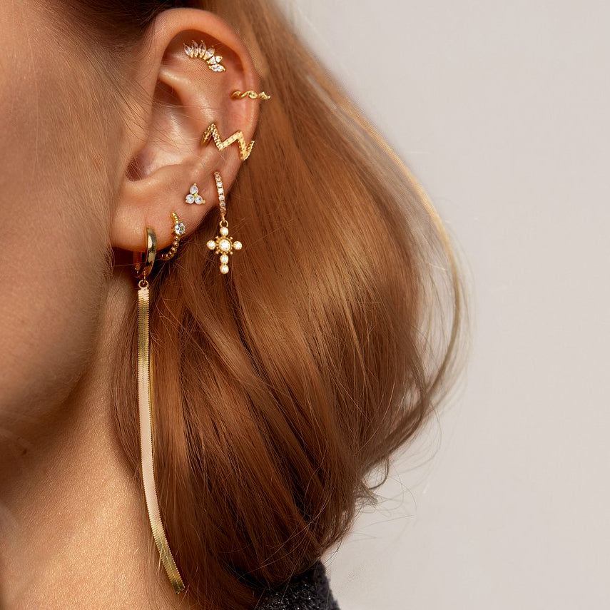 Gold Snake Chain Earrings 