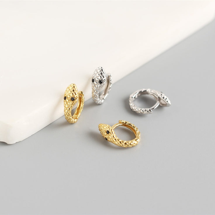 Silver Cobra Earrings 