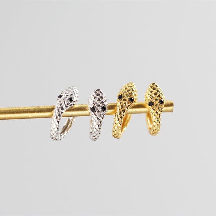 Silver Cobra Earrings 