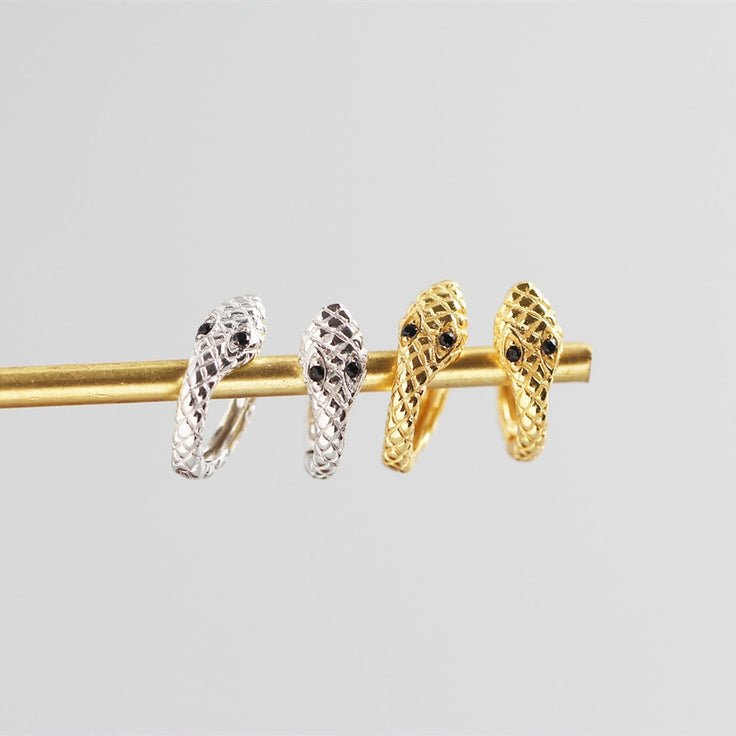 Silver Cobra Earrings 