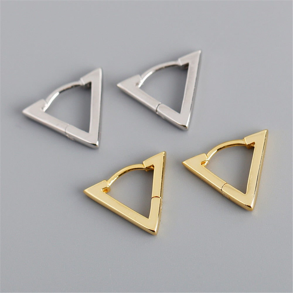 Gold Triangle Earrings 