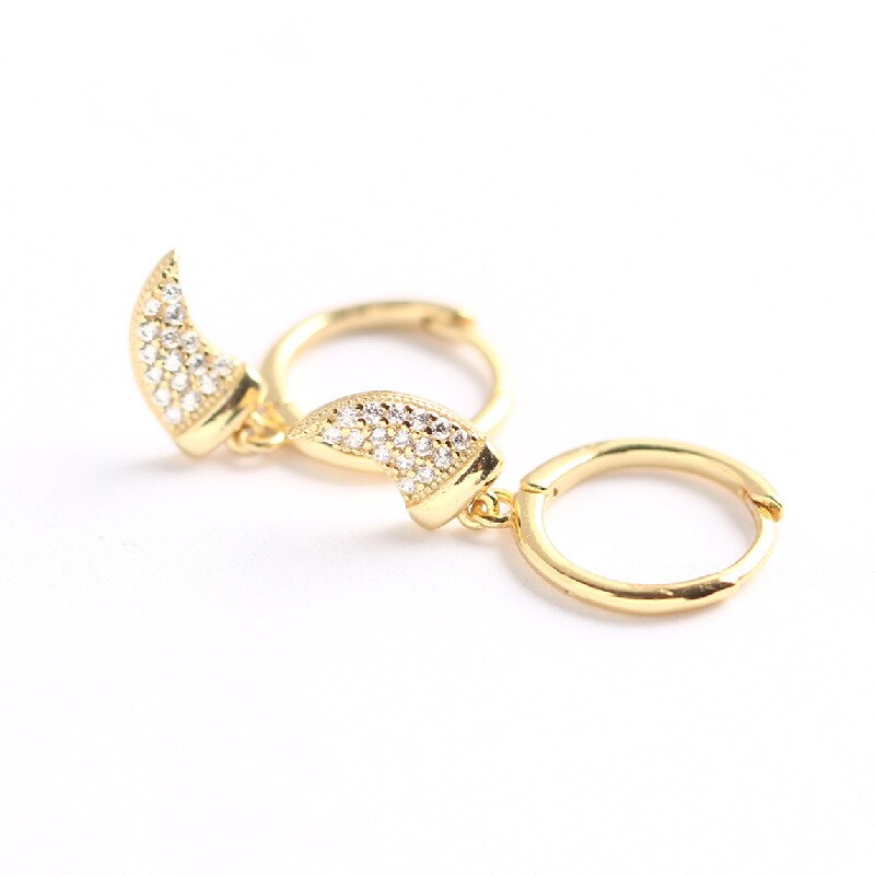 Gold Horn Earrings 