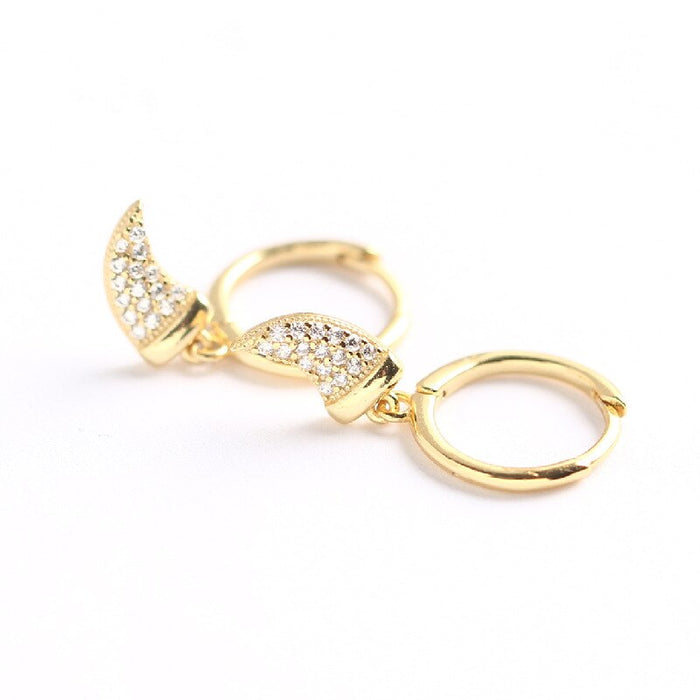 Gold Horn Earrings 