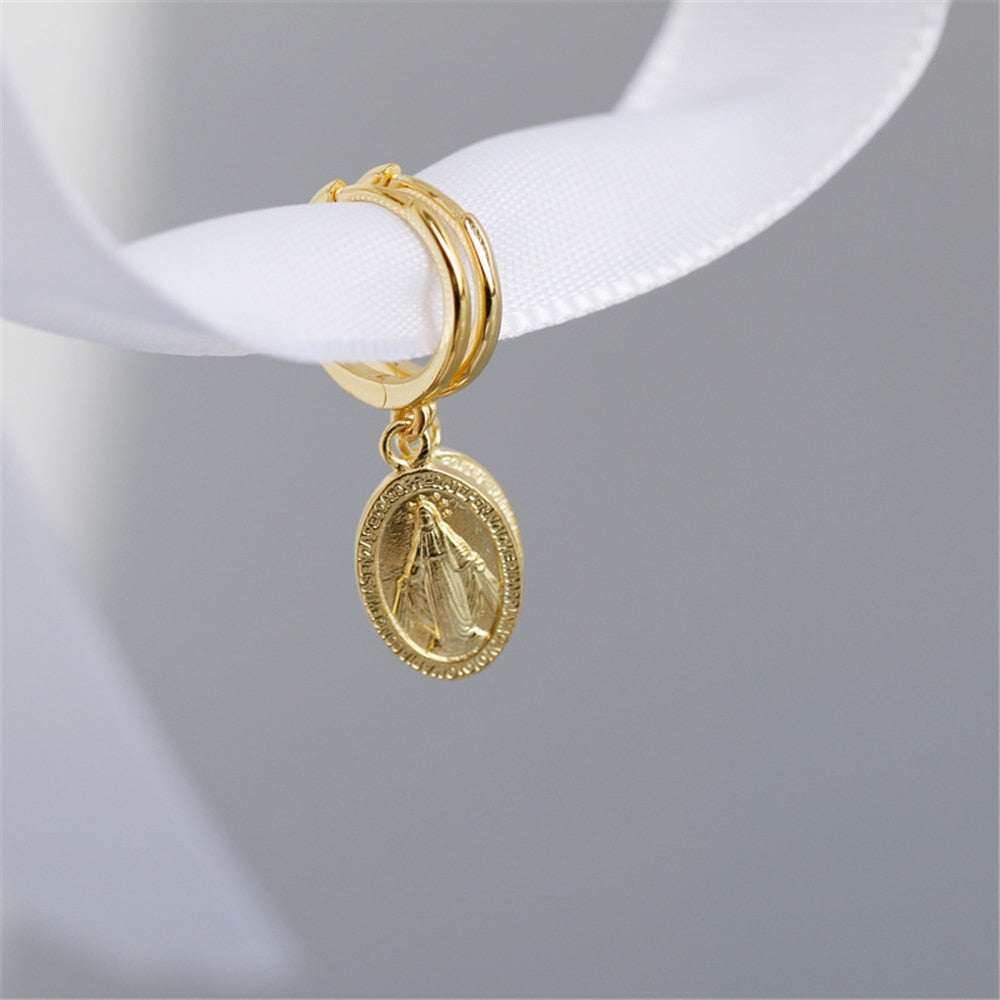 Gold Blessed Hoops 