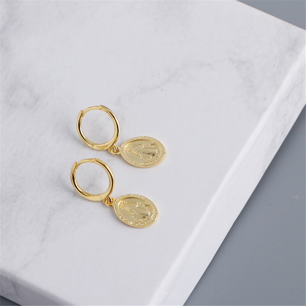 Gold Blessed Hoops 