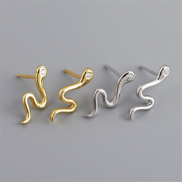 Pendientes Snaky Plata